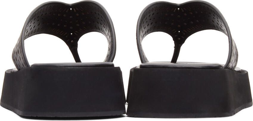 ALAÏA Black Vienne Plastron Platform Sandals - Picture 2