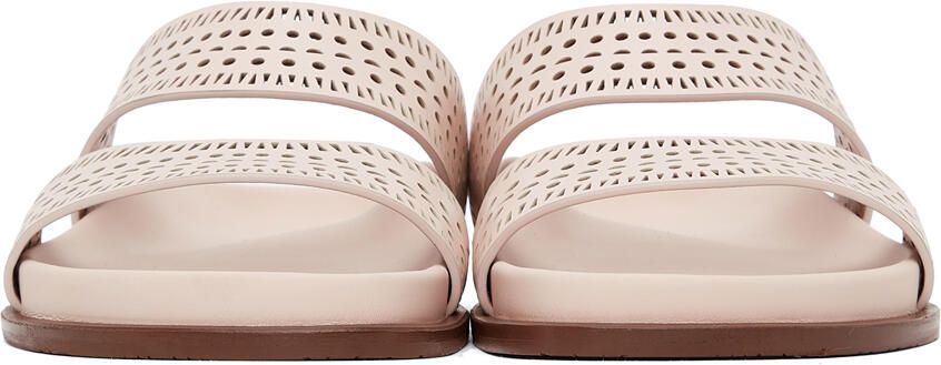 ALAÏA Pink Perforated Straps Sandals - Picture 3