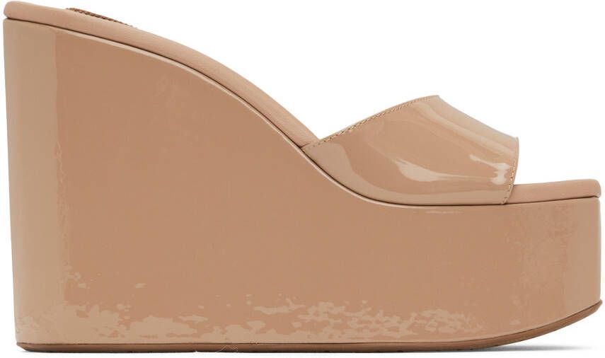 ALAÏA Pink Platform Wedge Mules - Picture 5