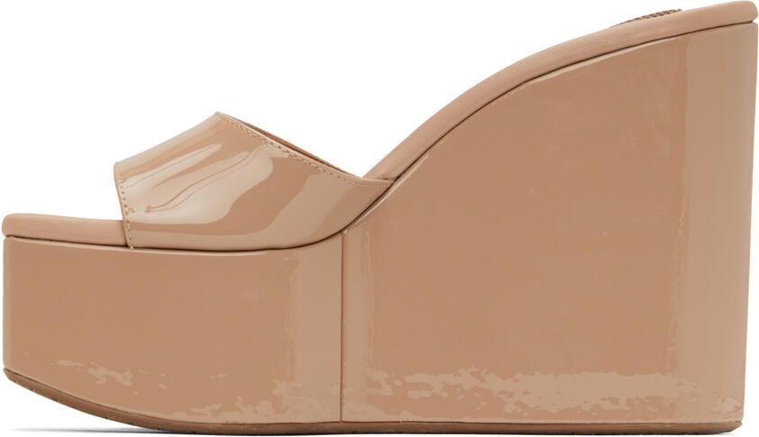 ALAÏA Pink Platform Wedge Mules - Picture 3