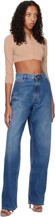 ALAÏA Tan 'La Bombe' Heeled Sandals - Picture 4