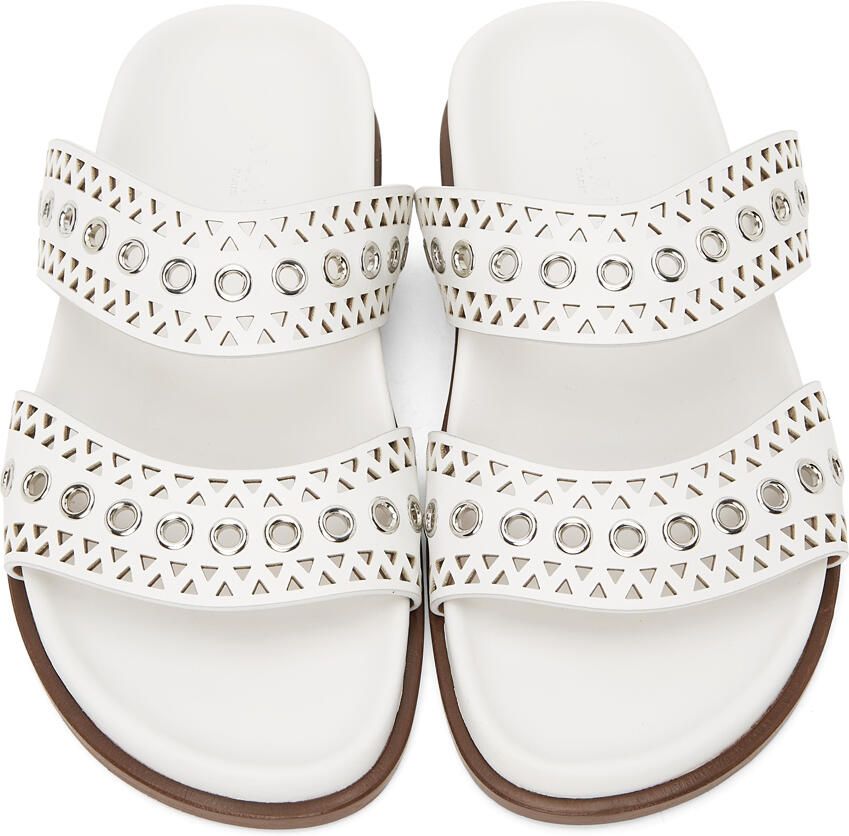 ALAÏA White Strap Sandals
