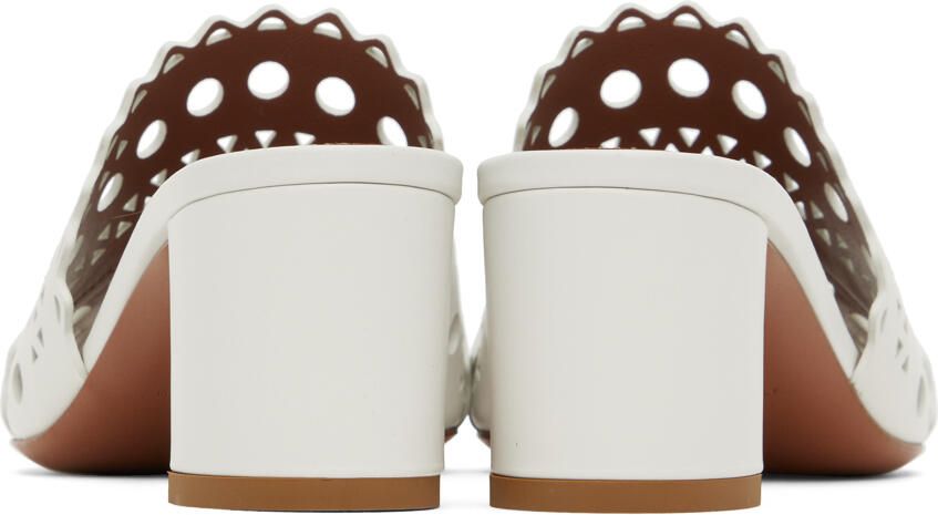 ALAÏA White Vienne Heeled Sandals