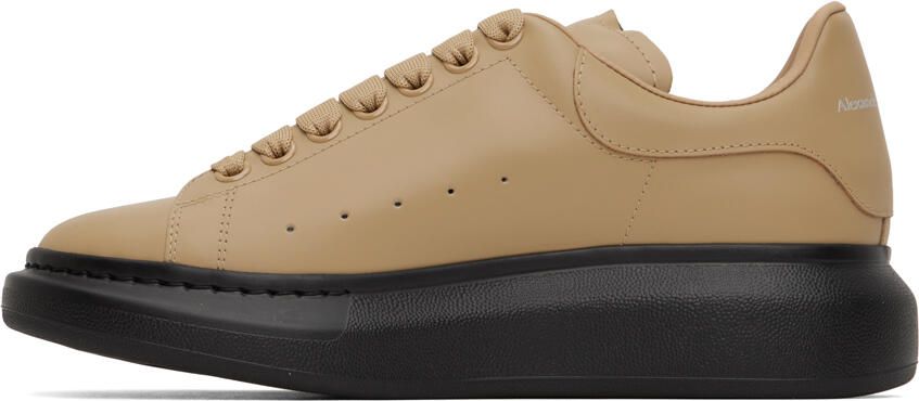 Alexander McQueen Beige & Black Oversized Sneakers - Picture 3