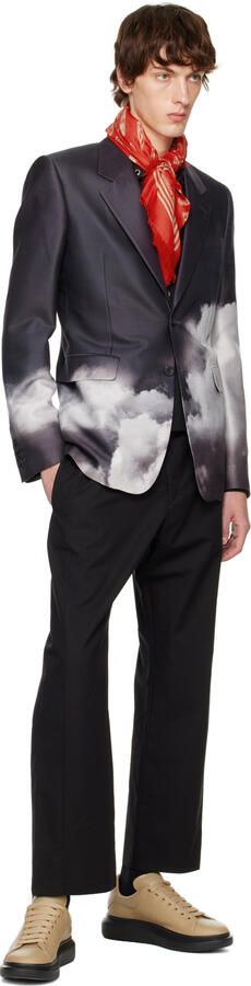 Alexander McQueen Beige & Black Oversized Sneakers - Picture 4