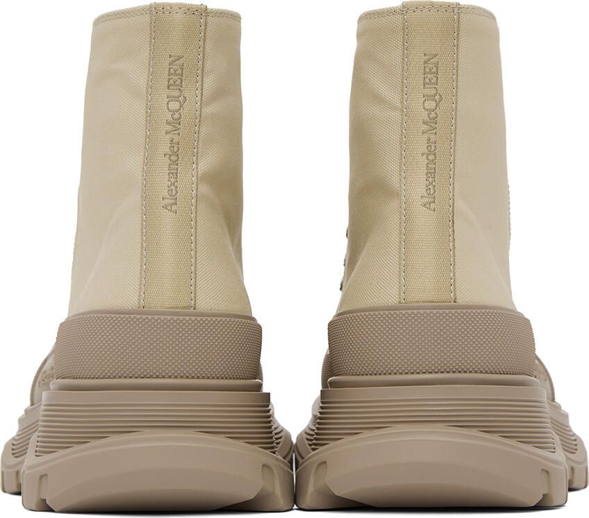 Alexander McQueen Beige Tread Slick Boots