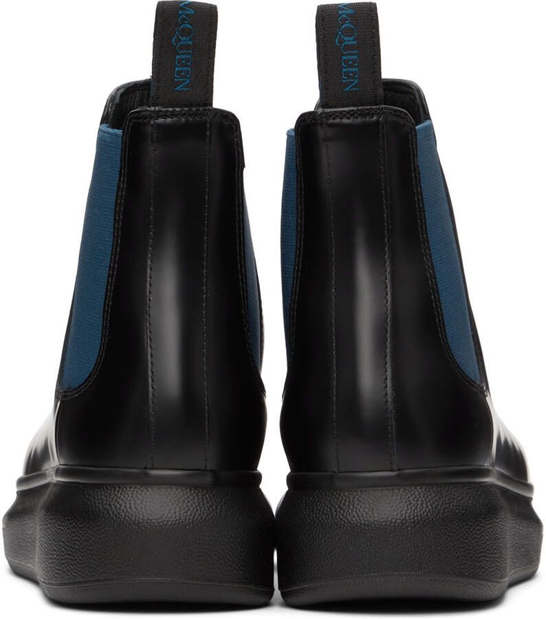 Alexander McQueen Black & Blue Hybrid Ankle Boots