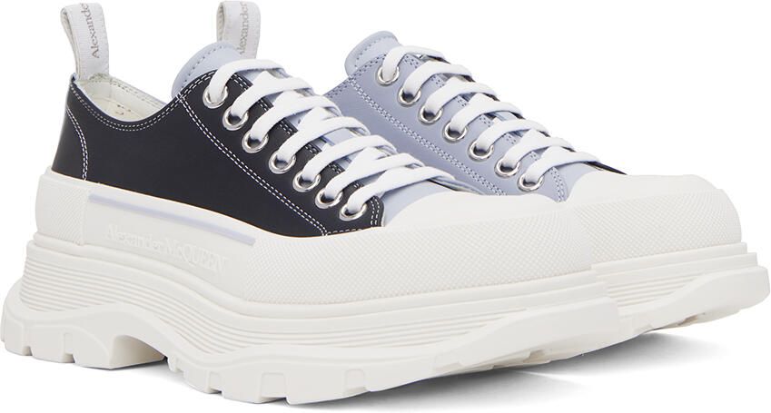 Alexander McQueen Black & Blue Low Boxer Dog Sneakers - Picture 2