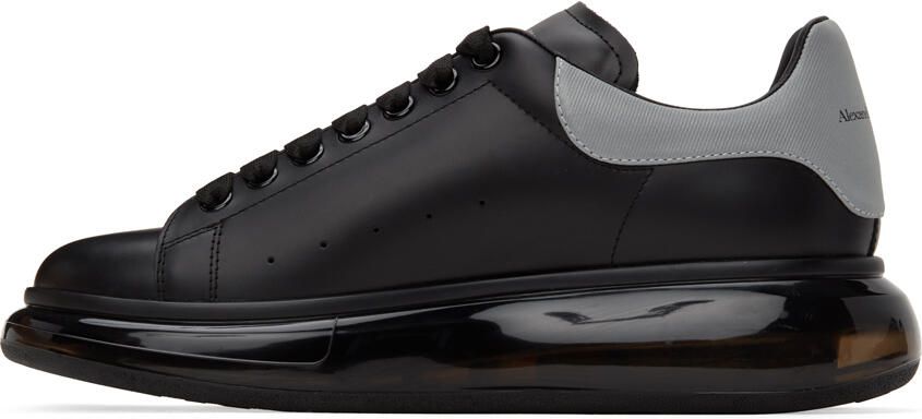Alexander McQueen Black & Silver Oversized Sneakers - Picture 3