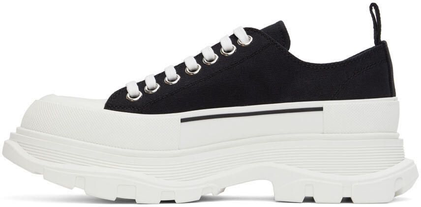 Alexander McQueen Black & White Low Tread Slick Sneakers - Picture 3