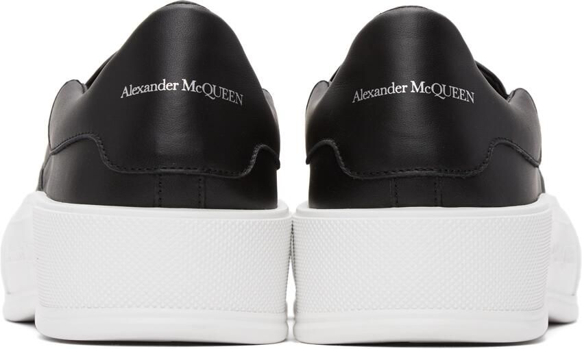 Alexander McQueen Black & White Plimsoll Slip-On Sneakers
