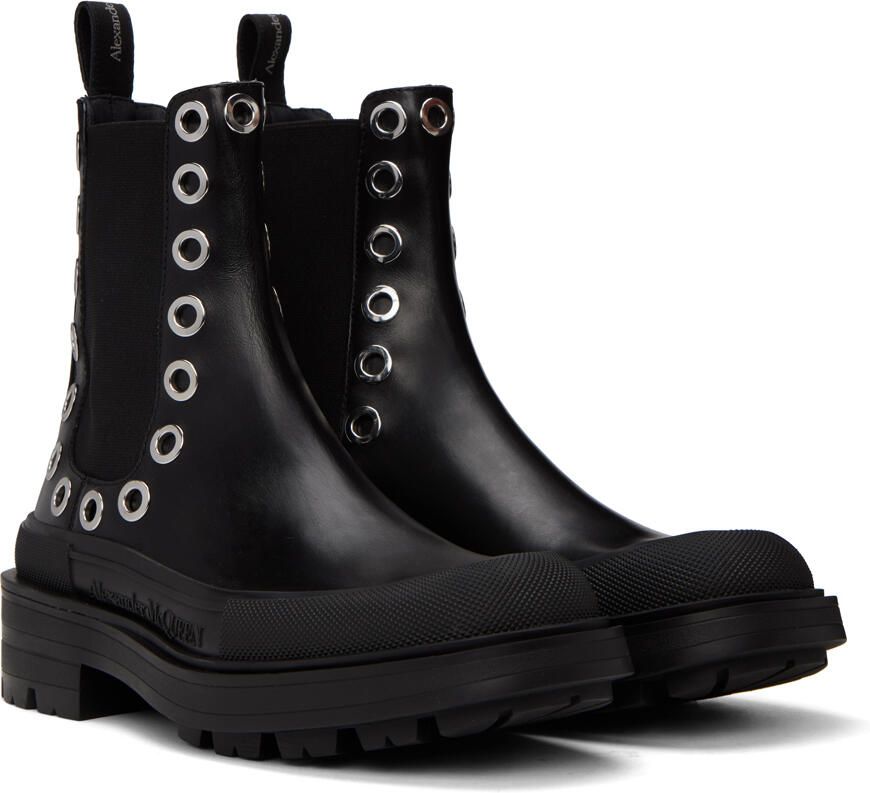 Alexander McQueen Black Boxcar Chelsea Boots