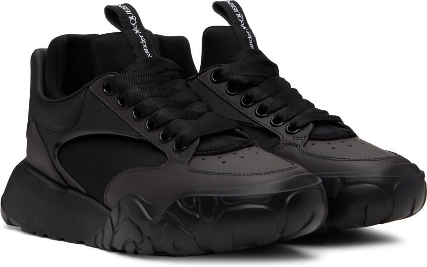 Alexander McQueen Black Court Sneakers - Picture 2