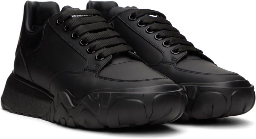 Alexander McQueen Black Court Sneakers - Picture 2