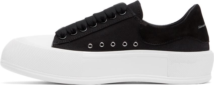 Alexander McQueen Black Deck Plimsoll Sneakers - Picture 4