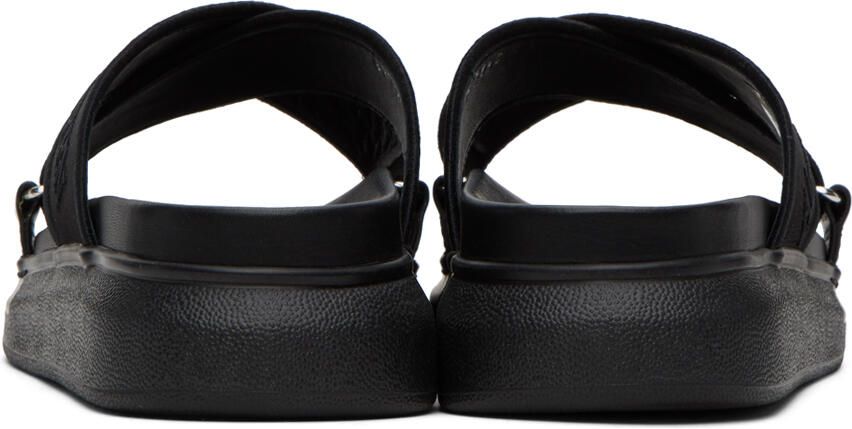Alexander McQueen Black Embroidered Sandals