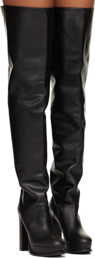 Alexander McQueen Black Leather Boots - Picture 2