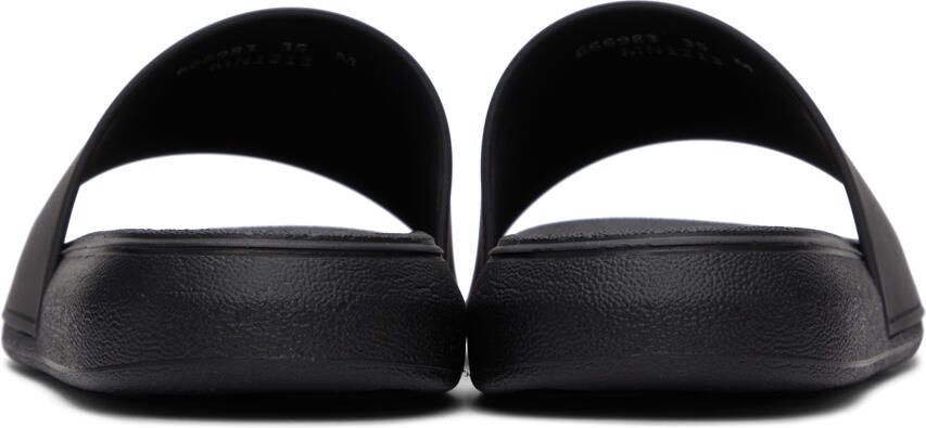 Alexander McQueen Black Logo Pool Slides