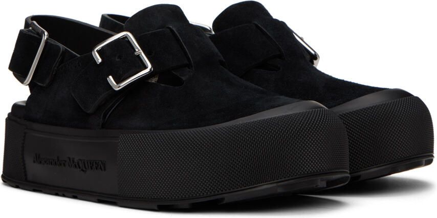 Alexander McQueen Black Mount Slick Sandals - Picture 2