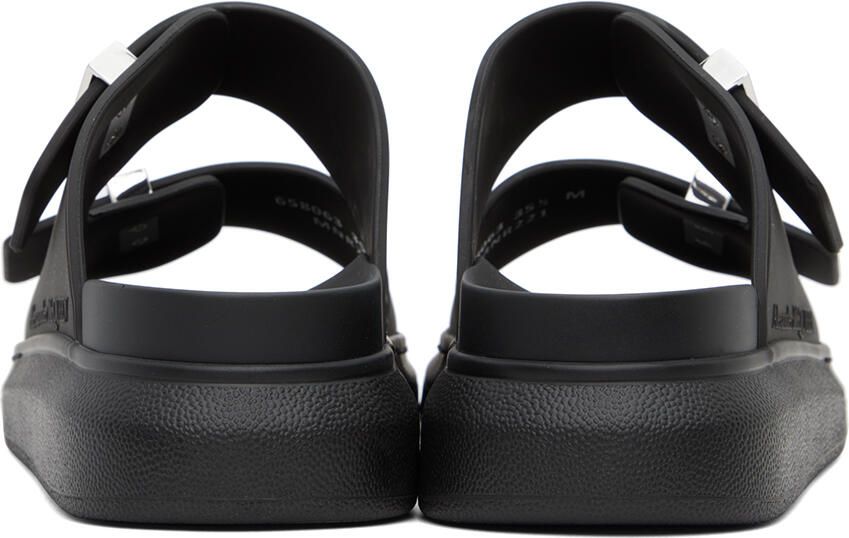 Alexander McQueen Black Oversized Hybrid Slides