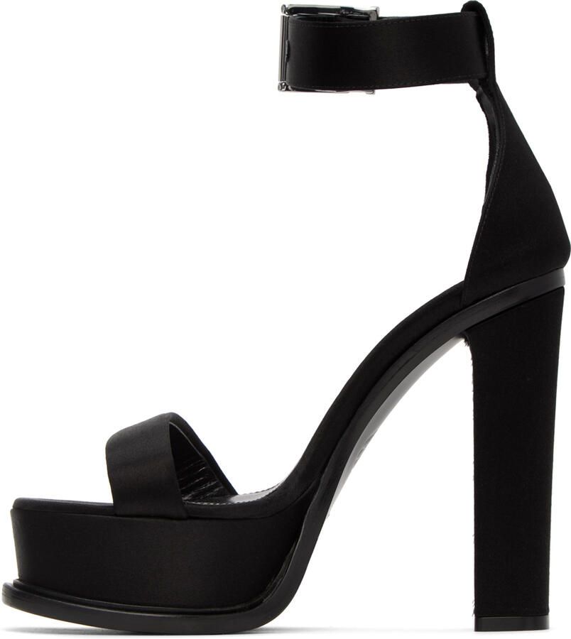 Alexander McQueen Black Platform Heeled Sandals
