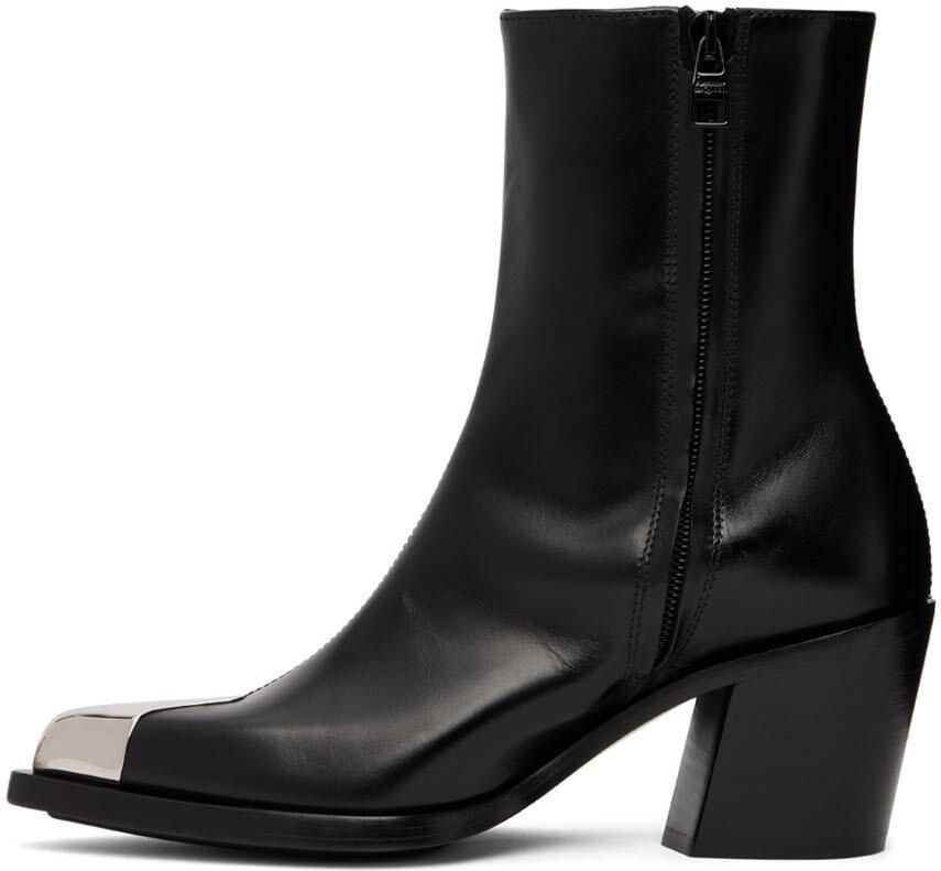 Alexander McQueen Black Punk Ankle Boots - Picture 2
