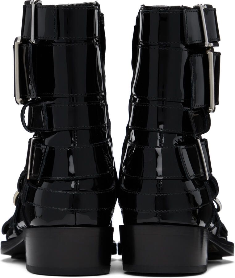 Alexander McQueen Black Punk Buckle Boot
