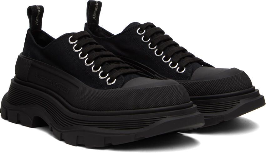 Alexander McQueen Black Slick Sneakers - Picture 2