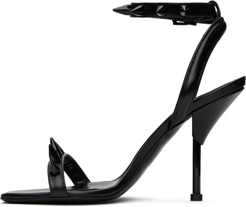 Alexander McQueen Black Studded Heeled Sandals - Picture 3