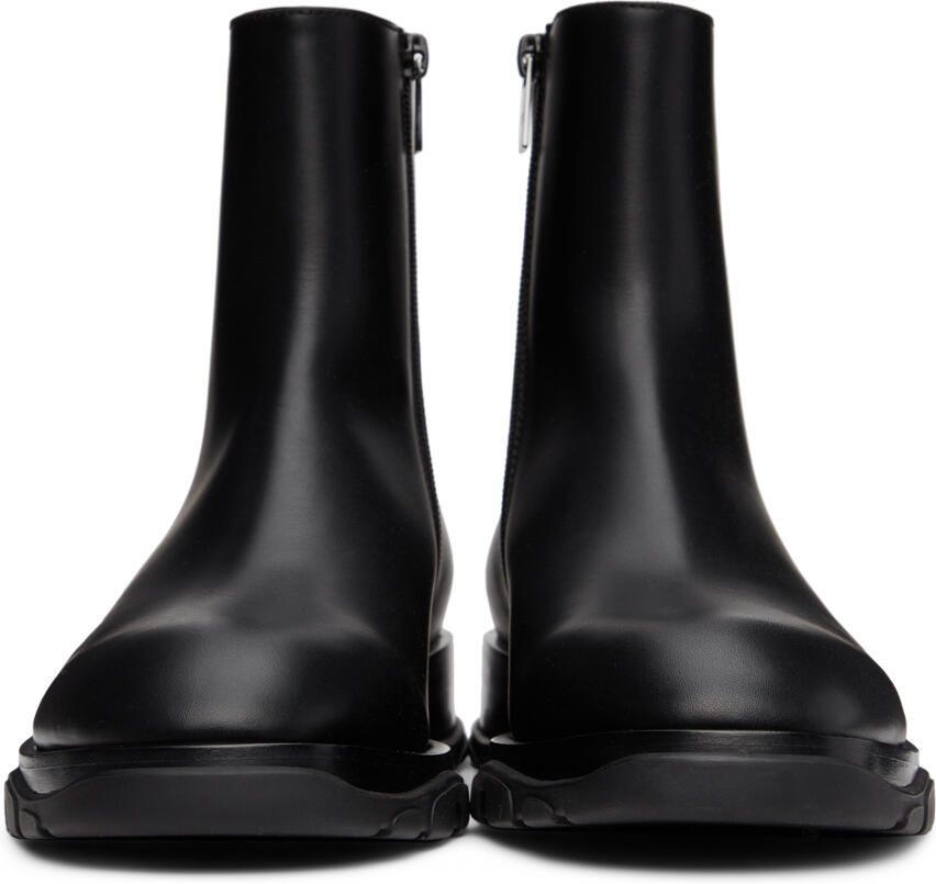 Alexander McQueen Black Swilly Zip-Up Boots