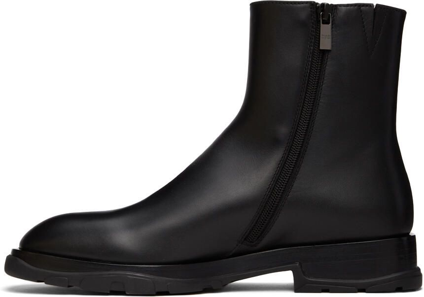 Alexander McQueen Black Swilly Zip-Up Boots - Picture 2