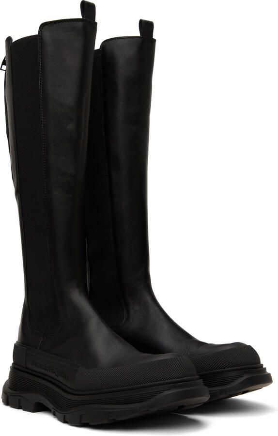 Alexander McQueen Black Tread Slick Boots - Picture 2