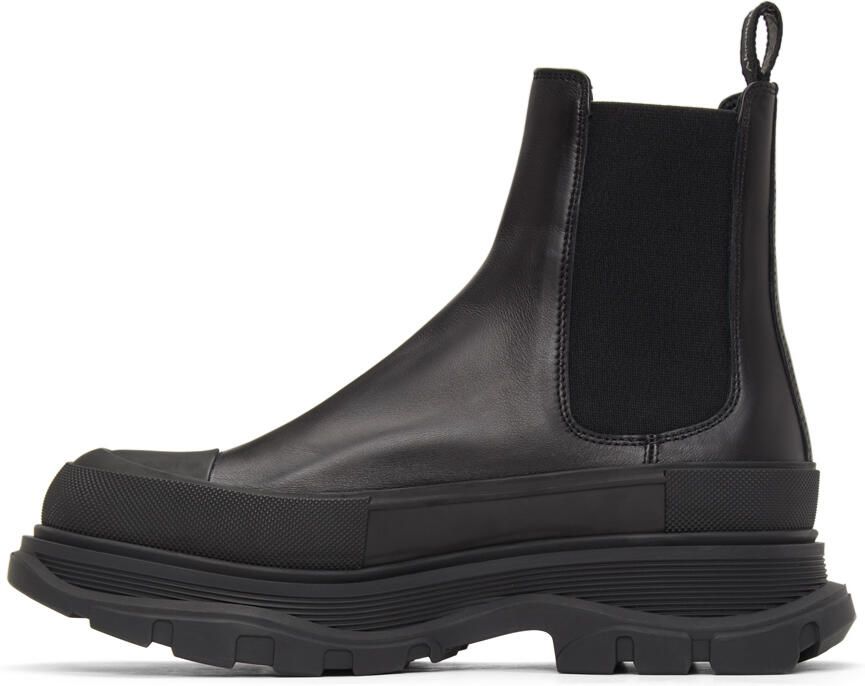 Alexander McQueen Black Tread Slick Chelsea Boots