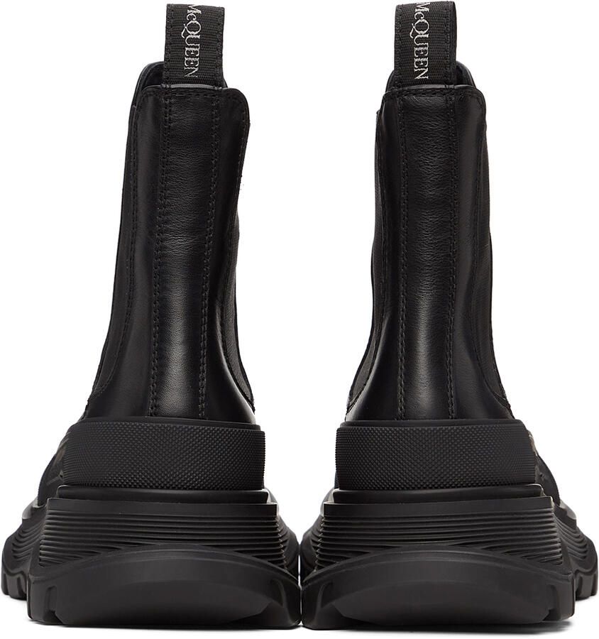 Alexander McQueen Black Tread Slick Chelsea Boots