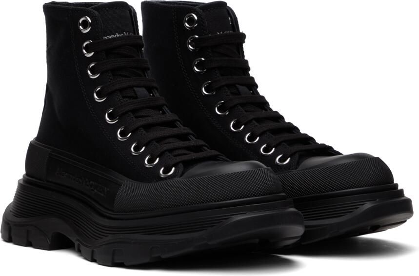 Alexander McQueen Black Tread Slick High Sneakers - Picture 2