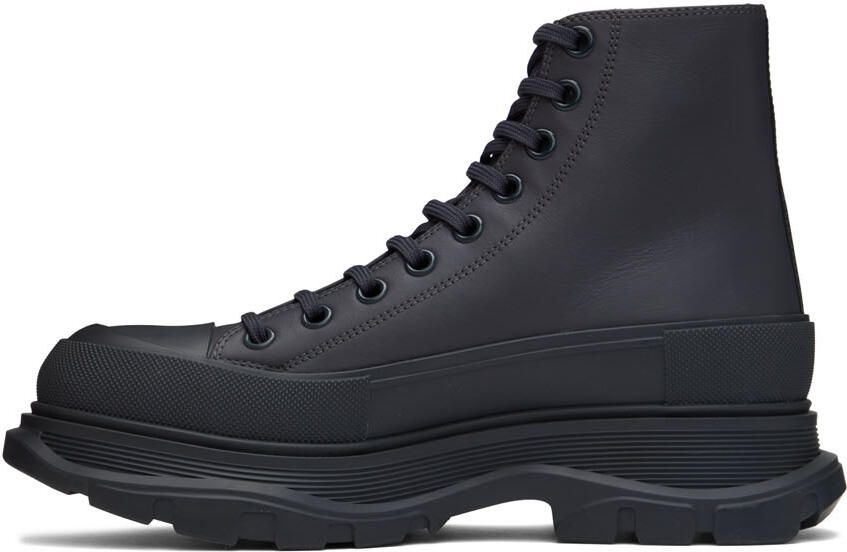 Alexander McQueen Black Tread Slick High Sneakers - Picture 3