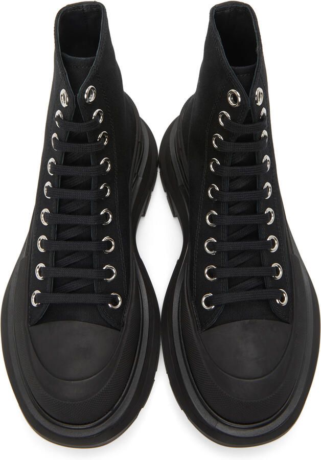 Alexander McQueen Black Tread Slick High Sneakers