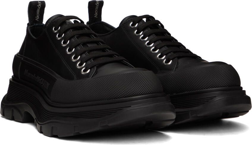 Alexander McQueen Black Tread Slick Sneakers - Picture 2
