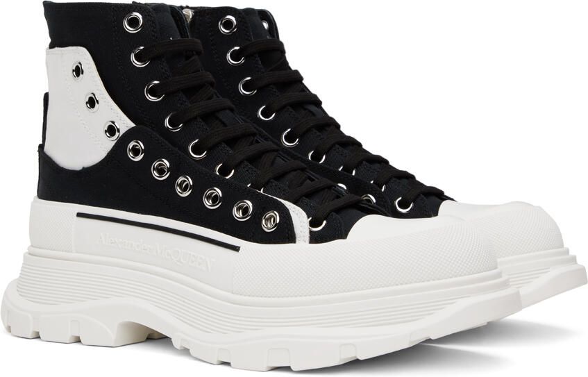 Alexander McQueen Black Tread Slick Sneakers - Picture 3