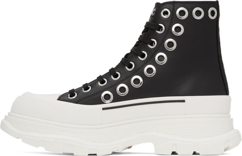 Alexander McQueen Black Tread Slick Sneakers - Picture 3