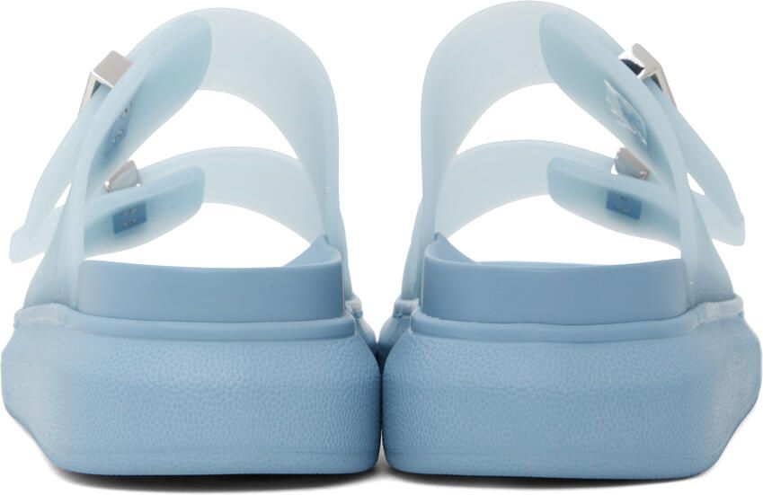 Alexander McQueen Blue Hybrid Glitter Slides