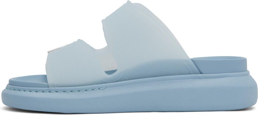 Alexander McQueen Blue Hybrid Glitter Slides - Picture 3