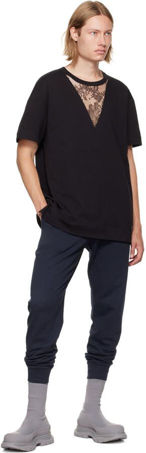 Alexander McQueen Gray Graffiti Tread Slick High-Top Sneakers - Picture 4