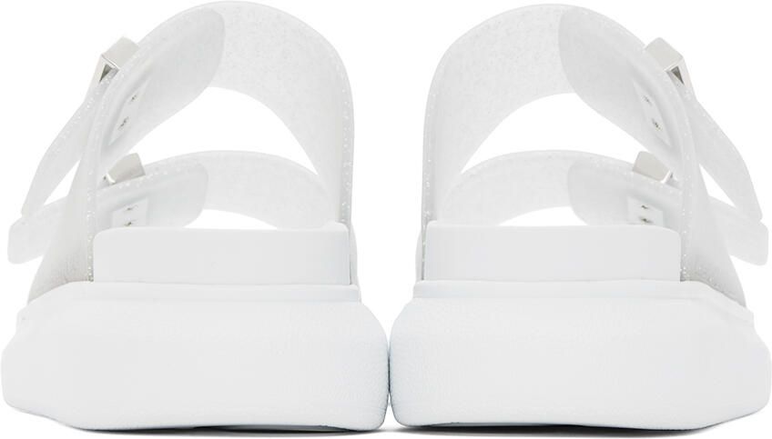 Alexander McQueen Gray Hybrid Glitter Slides