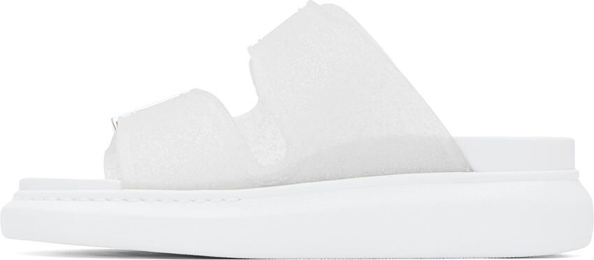 Alexander McQueen Gray Hybrid Glitter Slides - Picture 3