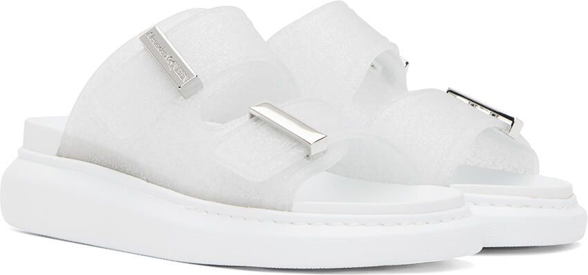 Alexander McQueen Gray Hybrid Glitter Slides - Picture 2