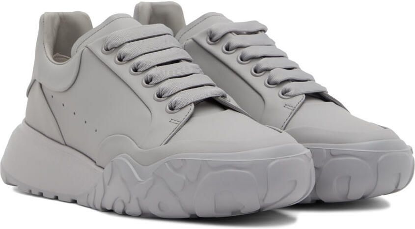 Alexander McQueen Gray New Court Sneakers - Picture 2