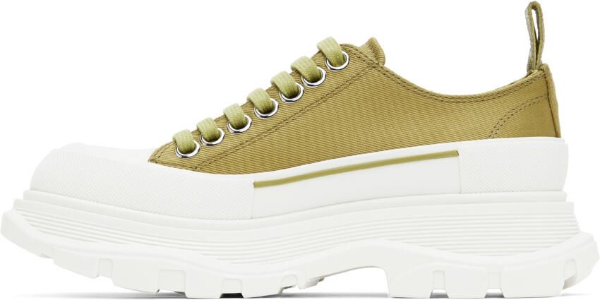Alexander McQueen Green & Off-White Tread Slick Sneakers - Picture 3