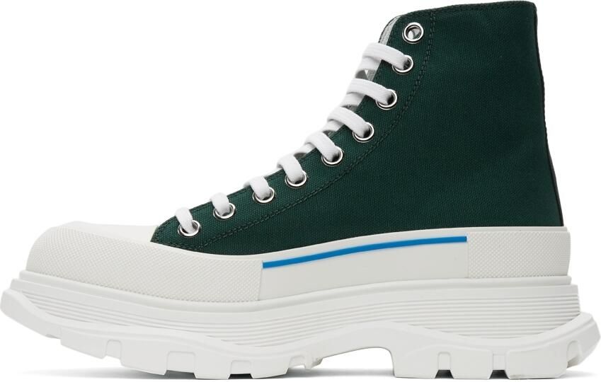 Alexander McQueen Green Tread Slick High Sneakers - Picture 4