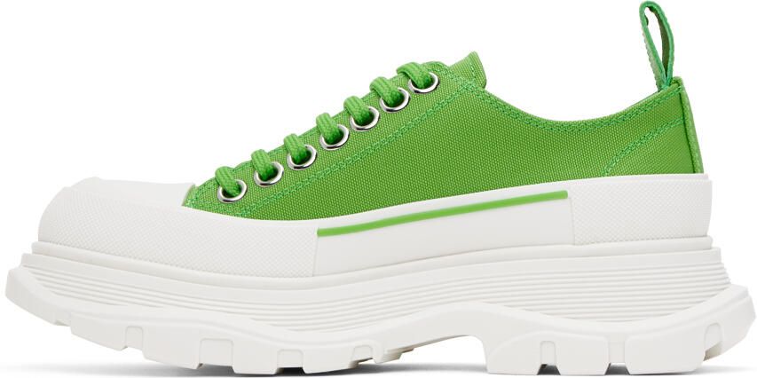 Alexander McQueen Green Tread Slick Sneakers - Picture 3